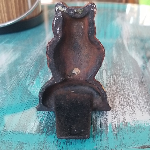 Vintage Boho Cast Iron Owl Door Stop - Picture 2 of 3